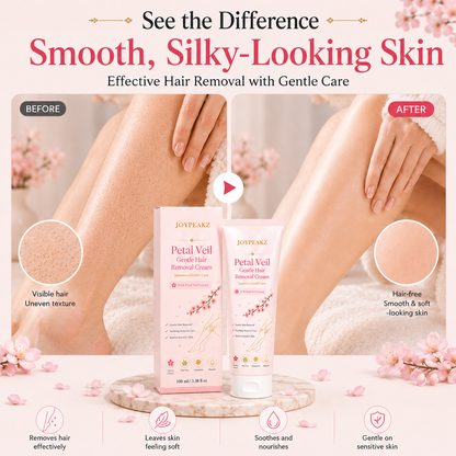 JoyPeakz™ Petal Veil Gentle Hair Removal Cream | For Women & Men, Sensitive Skin