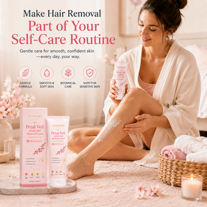 JoyPeakz™ Petal Veil Gentle Hair Removal Cream | For Women & Men, Sensitive Skin