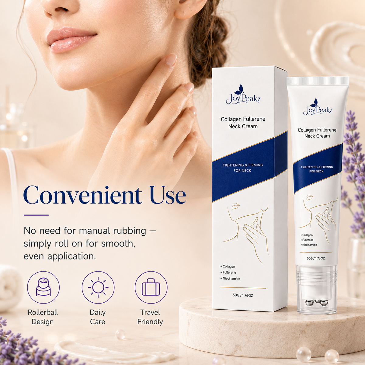 Joypeakz™ Daily Neck Firming Cream – Smoother, Softer-Looking Skin 🌿