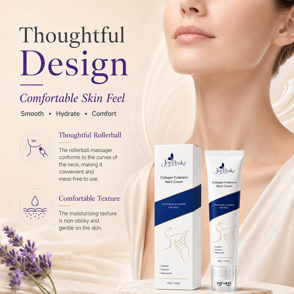 Joypeakz™ Daily Neck Firming Cream – Smoother, Softer-Looking Skin 🌿