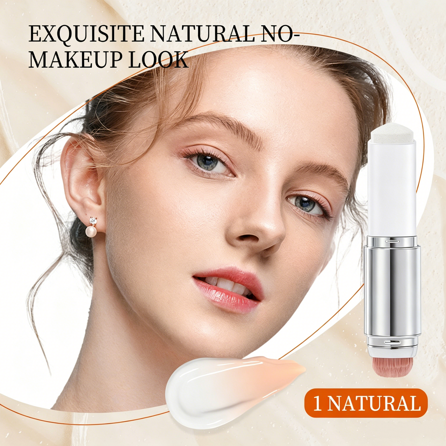 🎉BUY 1 GET 1 FREE🎉OFFICIAL PRODUCT Cover Cream Stick V w/ Detachable Brush - Korean Skin Care Color-Changing Foundation Stick with Collagen Capsules (0.45 oz)