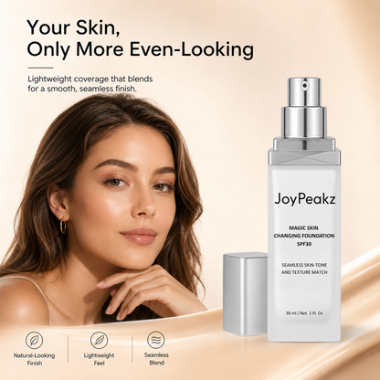 JoyPeakz™ Magic Skin Changing Foundation – Smart Shade-Adapting Makeup