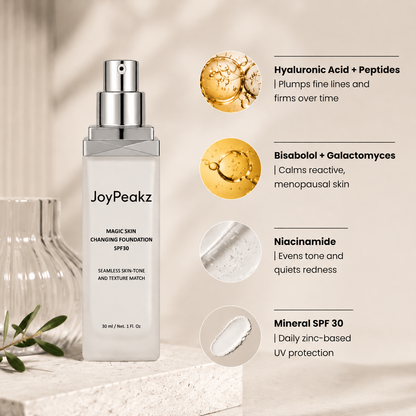 JoyPeakz™ Magic Skin Changing Foundation – Smart Shade-Adapting Makeup
