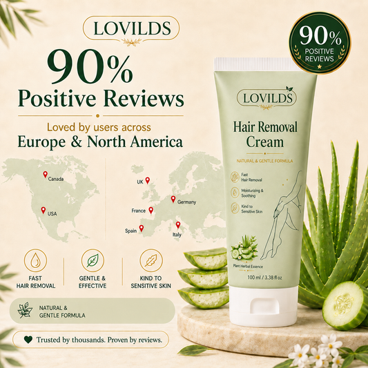 LOVILDS™ Natural Gentle Hair Removal Cream | For Women & Men, Sensitive Skin