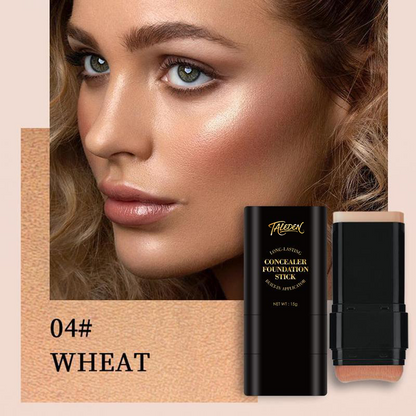 5-color Dual -Ended Foundation Concealer Stick Dual-ended with Built-in Brush