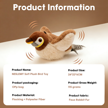 🎁 Holiday Offer! NESLEMY Soft Plush Bird Toy, Cozy Christmas Home Decor / Perfect Gift Idea 🎅