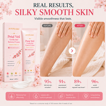 JoyPeakz™ Petal Veil Gentle Hair Removal Cream | For Women & Men, Sensitive Skin