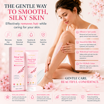 JoyPeakz™ Petal Veil Gentle Hair Removal Cream | For Women & Men, Sensitive Skin