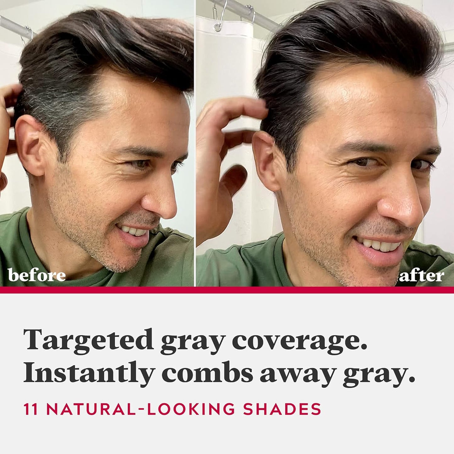 Final 3 hours 75% off🔥Men's Brush-Comb Hair Color Cream for Gray Coverage