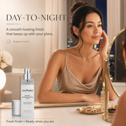 JoyPeakz™ Magic Skin Changing Foundation – Smart Shade-Adapting Makeup