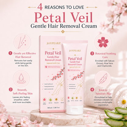 JoyPeakz™ Petal Veil Gentle Hair Removal Cream | For Women & Men, Sensitive Skin