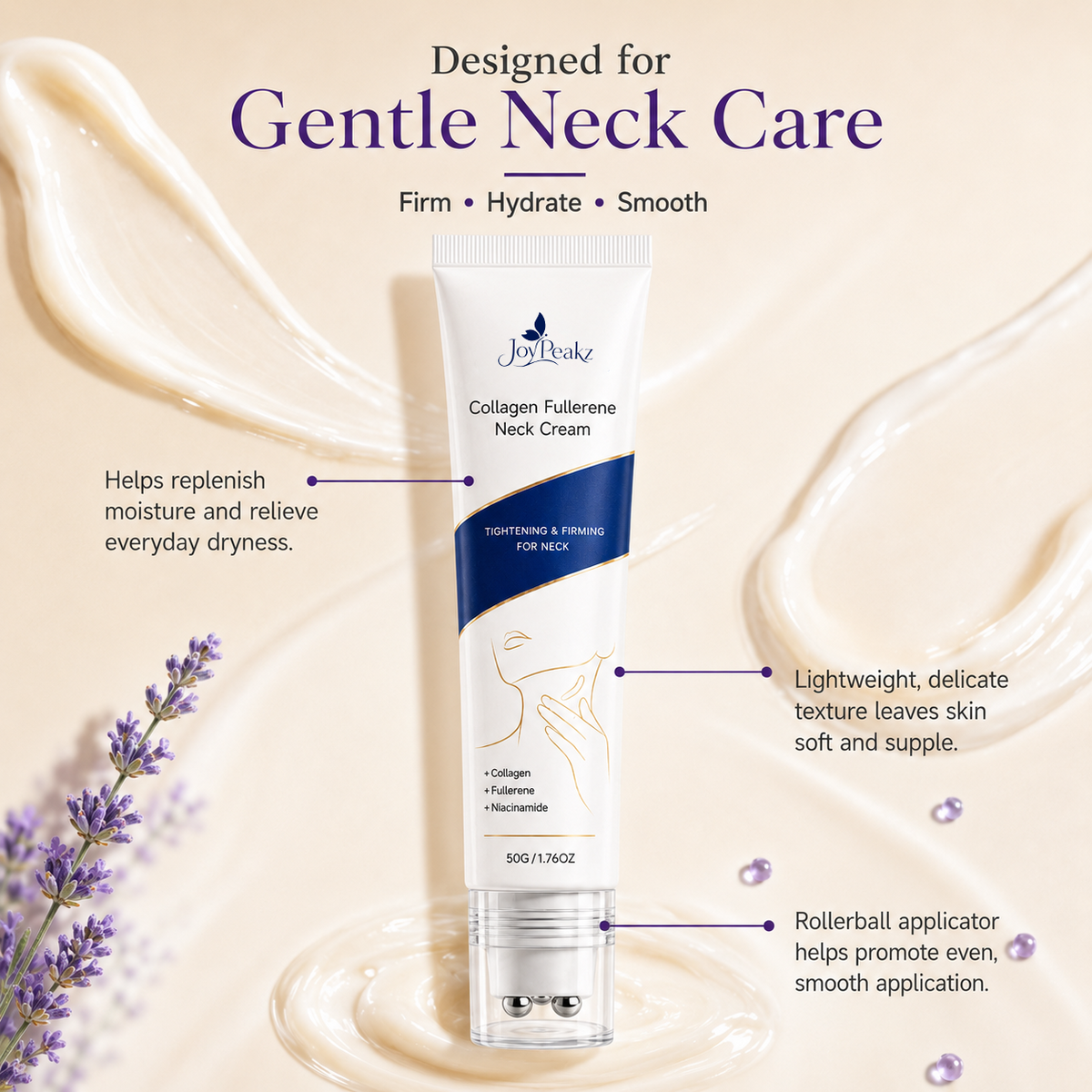 Joypeakz™ Daily Neck Firming Cream – Smoother, Softer-Looking Skin 🌿