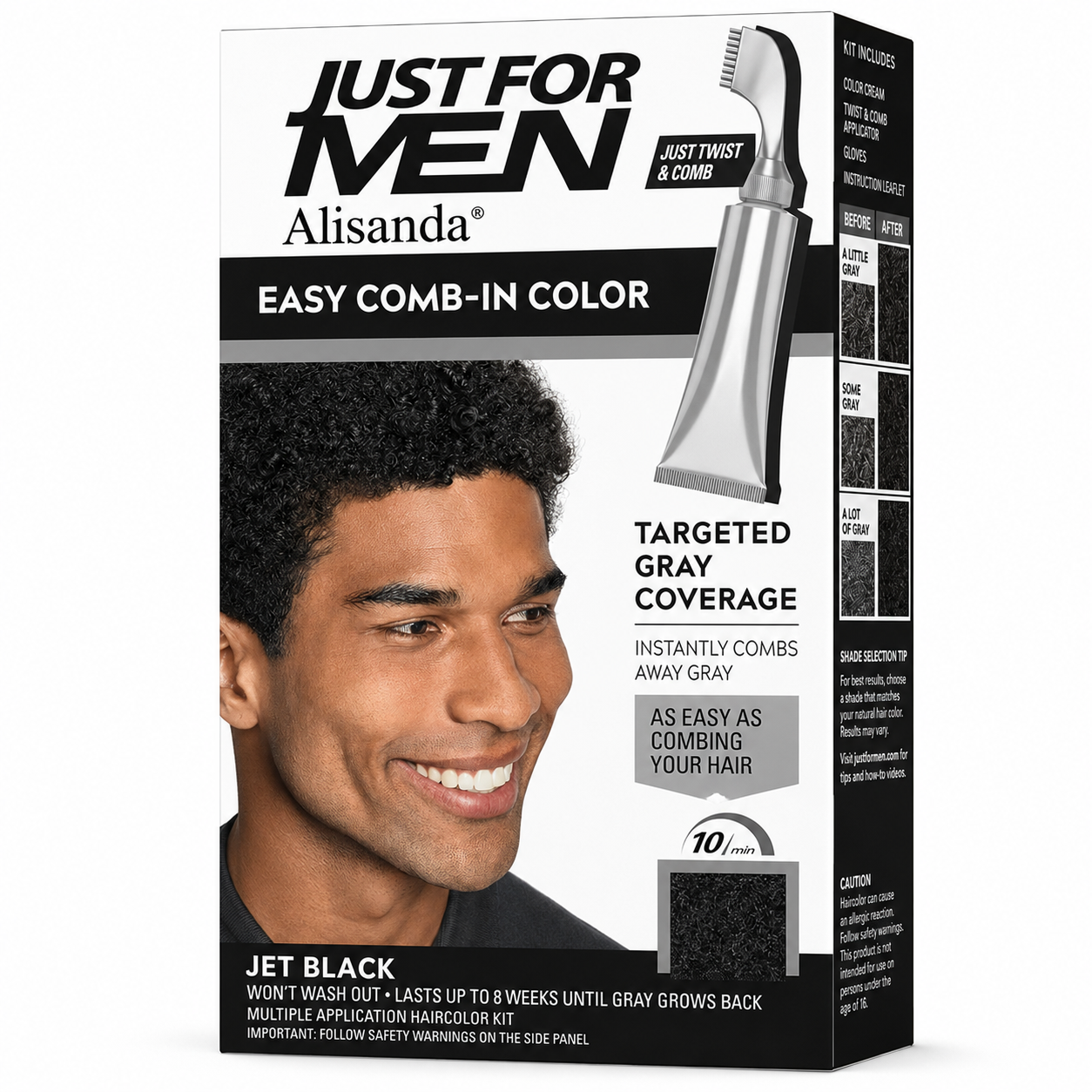 Final 3 hours 75% off🔥Men's Brush-Comb Hair Color Cream for Gray Coverage